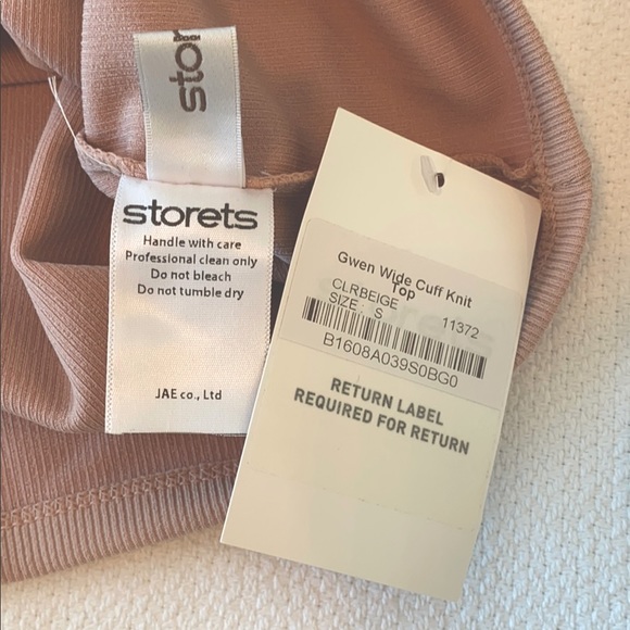 Storets Bell Sleeve Beige Top Size Small - Picture 6 of 8